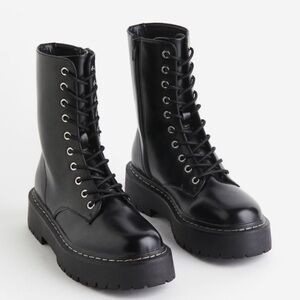 Hm lace up boots 8